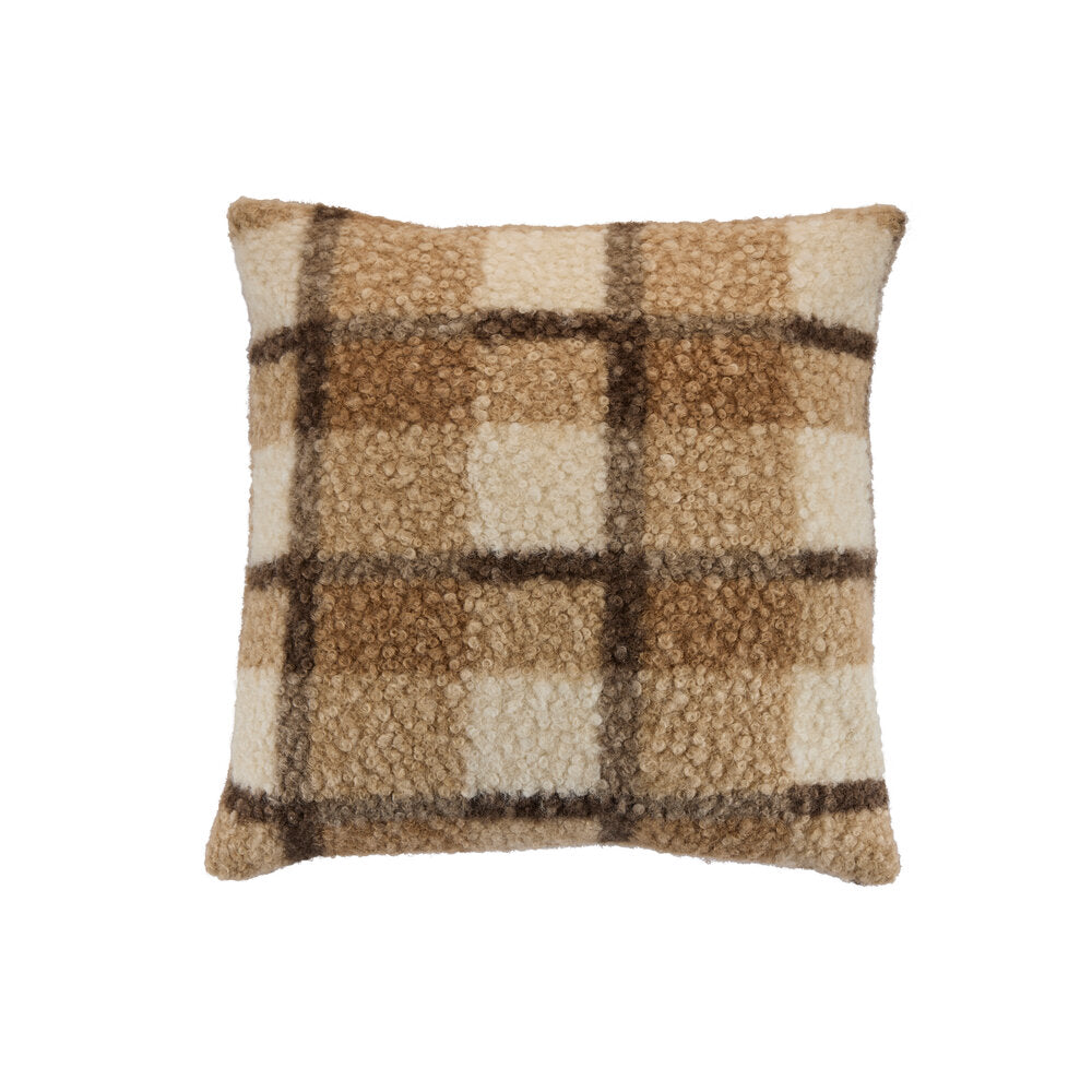 Ternet pude, brun - 45x45 cm